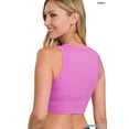 thumbnail image 3 of J. METHOD Women's Crop Tank Top Sleeveless V-Neck Hem Ribbed Knit Cropped T Shirts, 3 of 3