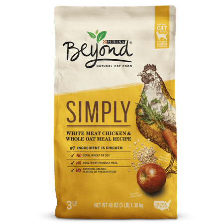 Purina Beyond Natural Limited Ingredient Dry Cat Food, Simply White Meat Chicken & Whole Oat Meal Recipe - 3 lb. (Best Raw Meat For Cats)