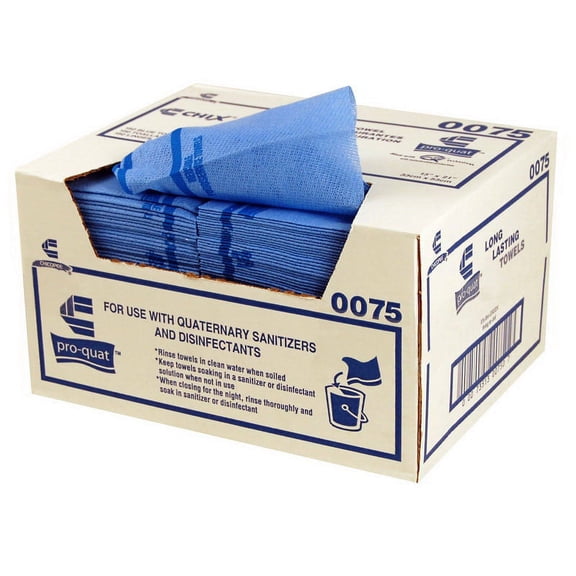 (Price/Case)Chix Towel Blue With Blue Print, 1 Piece, 150 per box, 1 per case