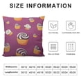 thumbnail image 5 of YINGXI Throw Pillow Covers Home Decor Purple Cute Cafe Sweet Plaid Pillow Cases Decorative 12x12in, 5 of 5