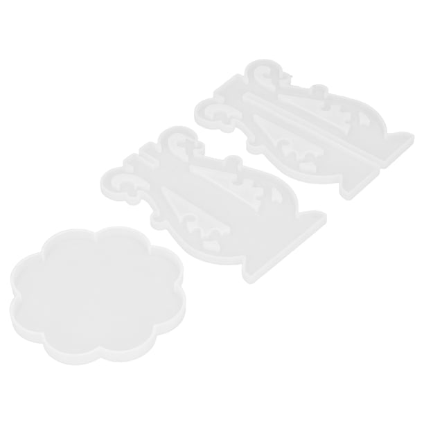 Molde de silicona para estante de maceta, 3 piezas, para bricolaje, para maceta, pegamento para bricolaje, molde de silicona para estante de maceta, molde de mesa, rendimiento potente