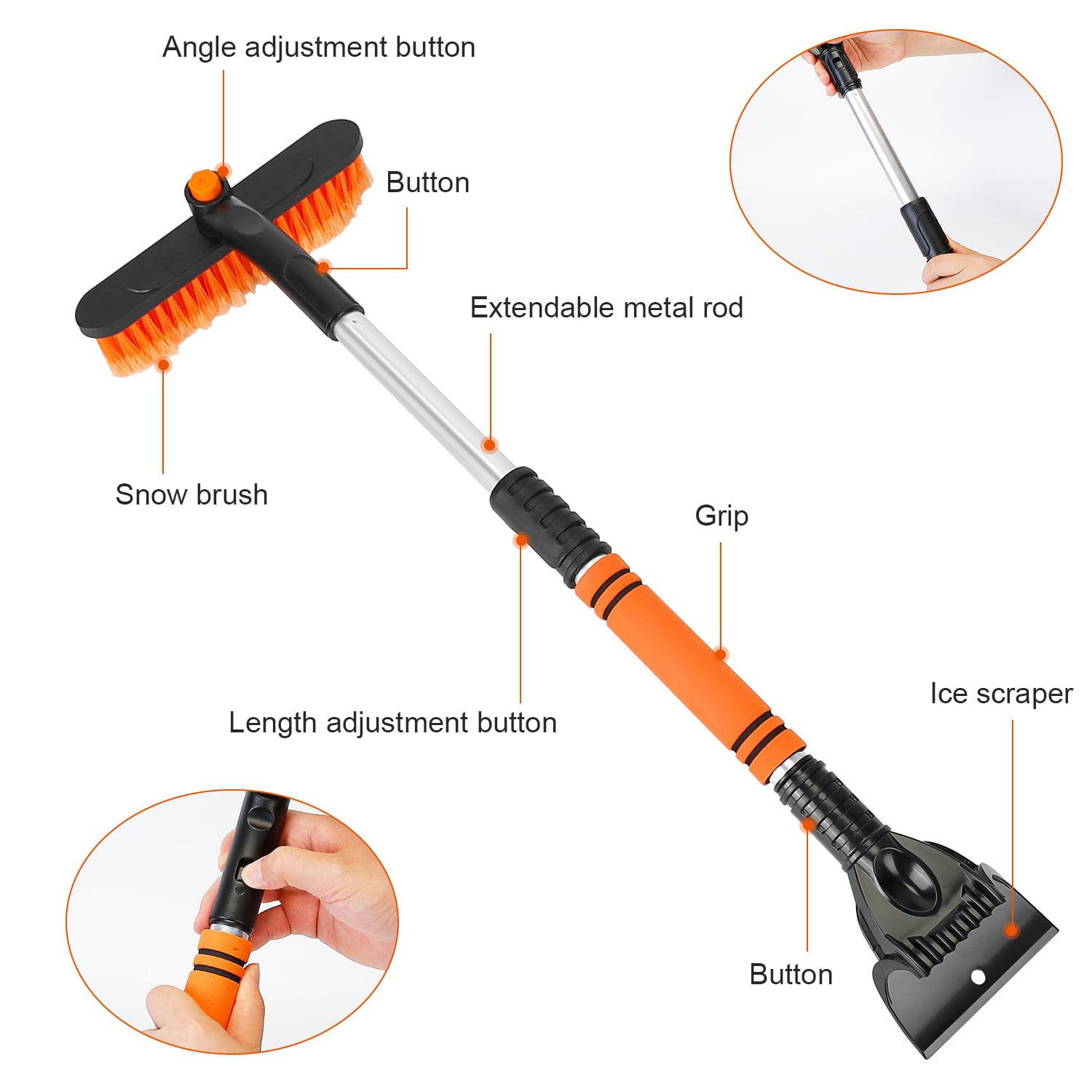 Snow Ice Scraper, Snow Brush Shovel For Car Windshield, Cleaning Scraping  Tool, Winter Tool - Temu
