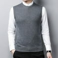 thumbnail image 3 of Mens Slim Fit Sweater Vest Knitted Tank Top Sleeveless Pullover Solid Color Top, 3 of 9