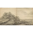 thumbnail image 2 of Simon de Vlieger 24x15 Gold Ornate Framed and Double Matted Museum Art Print Titled - Landscape with Haymakers (1640-1653), 2 of 4