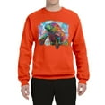 thumbnail image 2 of Wild Bobby Rainbow Painted Manatee Dean Russo Design Animal Lover Unisex Crewneck Sweatshirt, Orange, Small, 2 of 6
