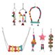 thumbnail image 5 of Juego de 7 Uds de juguetes para pájaros, jaula para pájaros, columpio, juguete para masticar, anillo con campana, Kit de juguetes para colgar loros, 5 of 8