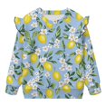 thumbnail image 5 of DISNIMO Lemon Floral Printed Pullover for Toddler Girl Long Sleeve Sweatshirt Casual T-Shirts Lightweight Pullover Sweatshirt for Fall Winter 3-4 Years, 5 of 7