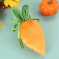 thumbnail image 4 of 10PCS Easter Carrot Shaped Treat Bags Easter Basket Stuffers Fabric Drawstring Candy Gift Goodie Bags for Egg Hunt Outdoor Party Supplies, 4 of 8