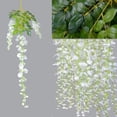 thumbnail image 6 of Sinhoon 12 Pack 1 Piece 3.6 Feet Artificial Fake Wisteria Vine Ratta Hanging Garland Silk Flowers String Home Party Wedding Decor(White), 6 of 10