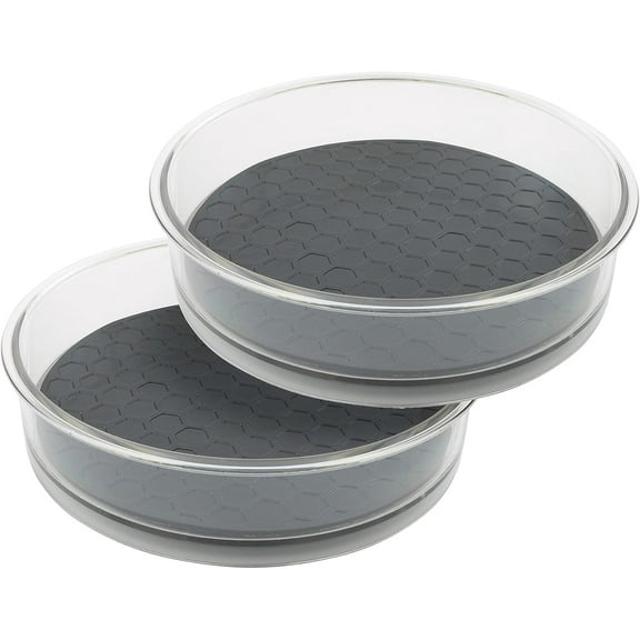 Spectrum Hexa Small Lazy Susan, Revolving Storage Tray for Refrigerator, Pantry, Cabinet, Table and Shelf Organization, Set of 2