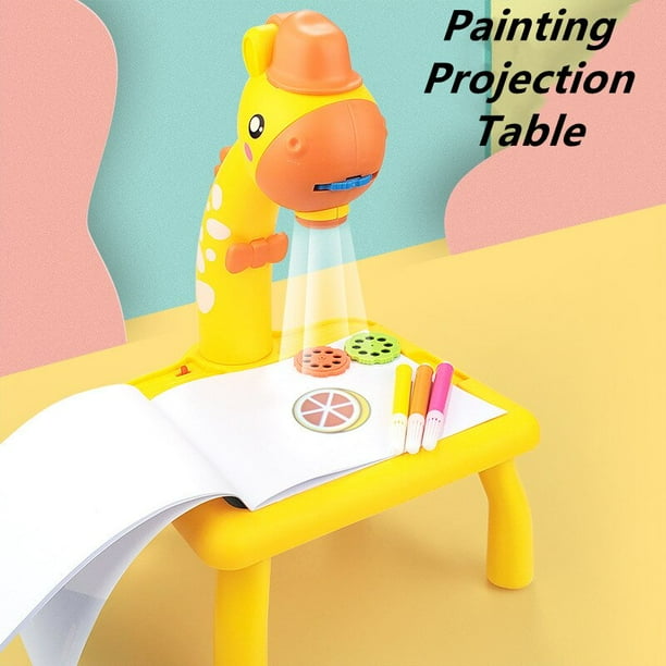 Kids LED Projector Drawing Table Toy Set Table Painting Board Desk Educational Learning Paint Tools Toys for Children24 patternUnited States He Qiyong unisex