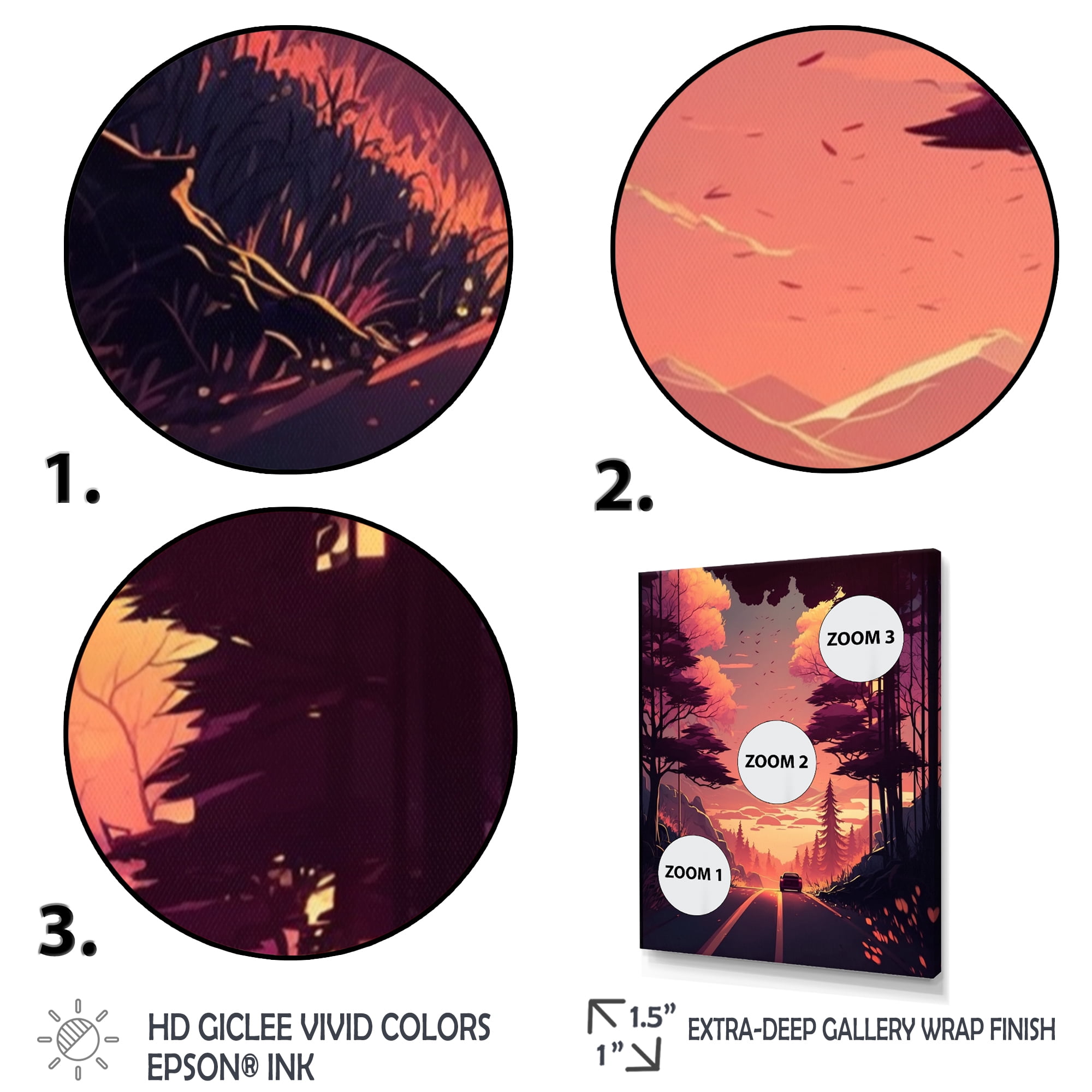 Designart Road To The Sunset IV Canvas Wall Art