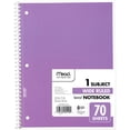 thumbnail image 3 of Mead Spiral 1 Subject Notebook, Wide Ruled, 70 Sheets Per Book, Pack of 6, 3 of 7