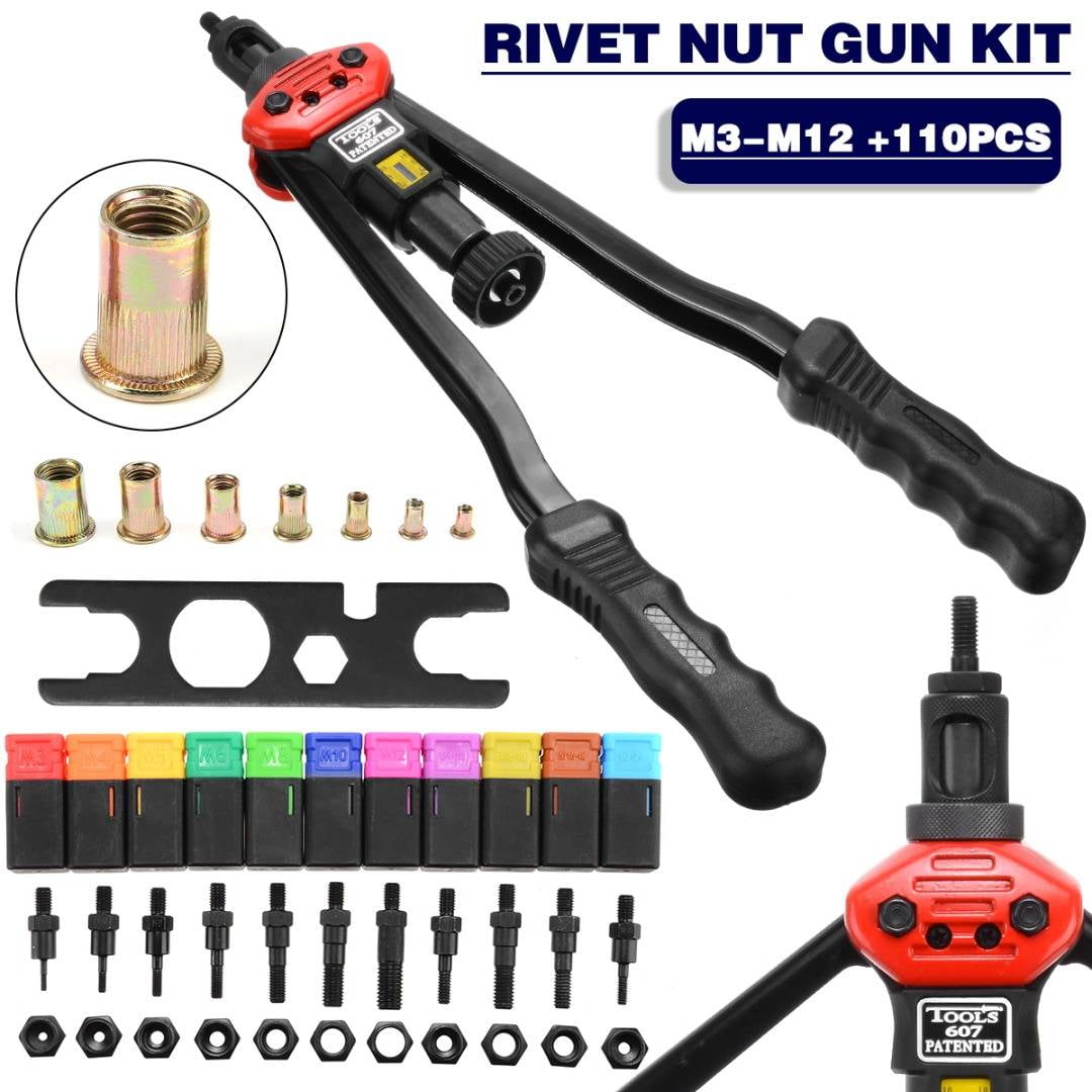 Details about   16" Rivet Nut Gun Kit Rivnut Setting Tools Nut Setter Tool Hand Blind Riveter