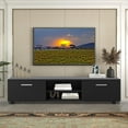 thumbnail image 2 of SESSLIFE Modern TV Stand for 70 Inch TV, High Glossy Front Cabinet, Console Entertainment Center Television Table for Living Room or Bedroom, Black, 2 of 6
