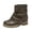 Brown, variant on Willtoo Womens Ruched Ankle Boots Fall Winter Buckle Strap Platform Short Booties Round Toe Non Slip Fashion Mid Calf Boots