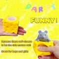 thumbnail image 5 of Cheese Squishy with Mouse Pop-Out, Soft Squishy Toy, Cheese Squishy Stress Relief Fidget Toy, Help for Relax, Focus, Autism, ADHD, Durable Sensory Toy (White), 5 of 9
