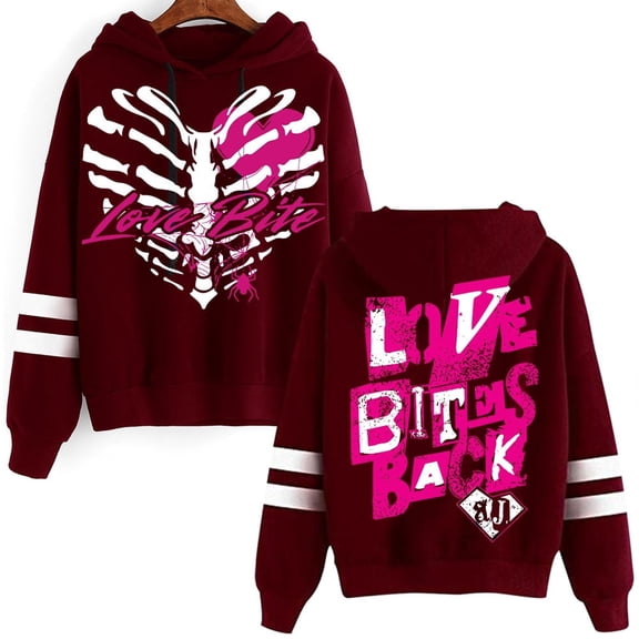 AJ Lee Merch Hoodie Pocketless Streetwear Pullover Unisex Sweatshirt with Parallel Sleeves for Wrestling Fans and Supporters