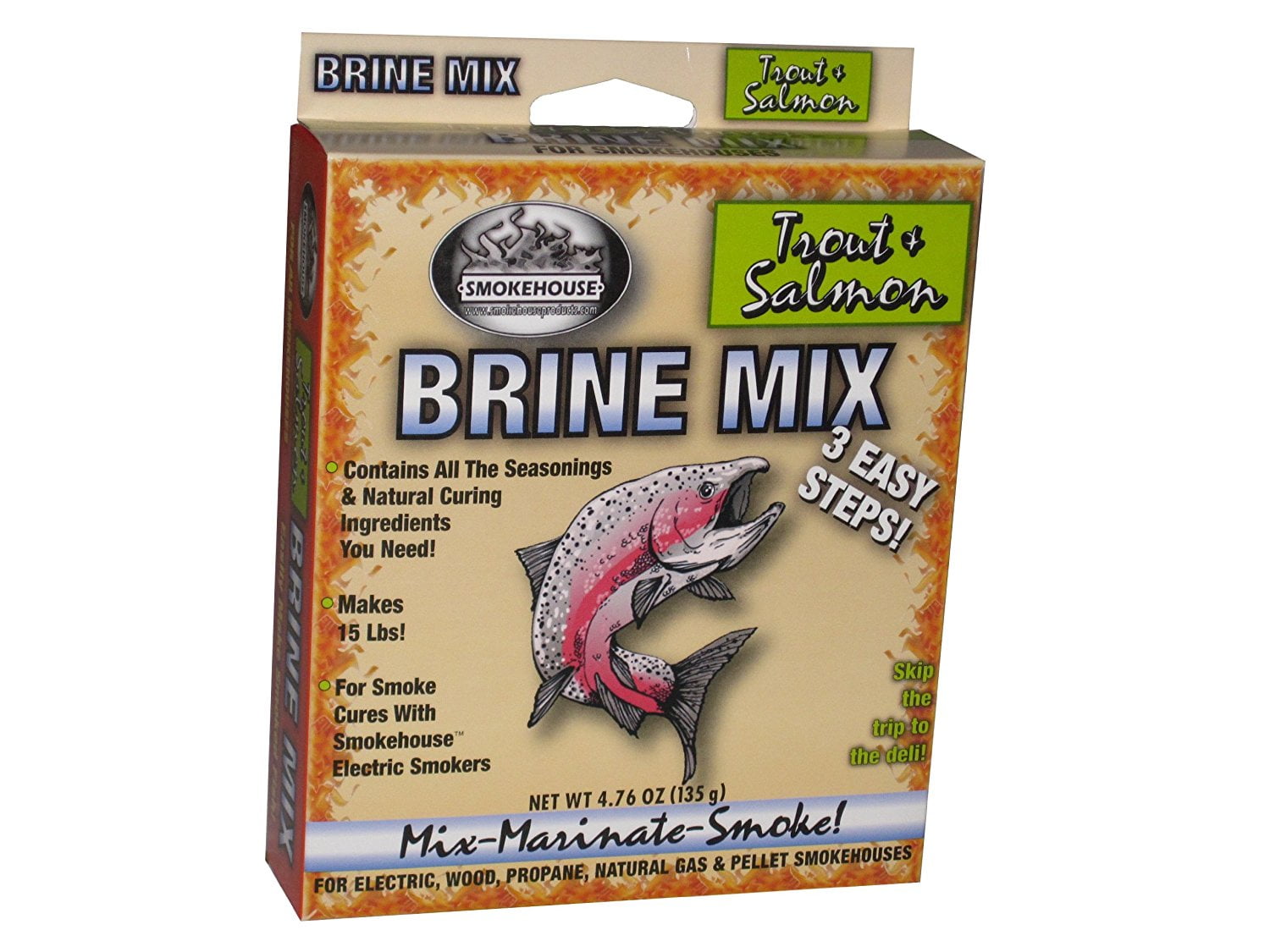 Products Trout-Salmon Flavored Natural Brine Mix..., By SmokeHouse Ship from US by