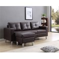 thumbnail image 2 of Braxton Small Space Convertible Sectional, Brown color, 2 of 4