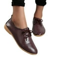 thumbnail image 3 of B91xZ Mocassin Pointu pour Femmes Classique Fermé Bout Rond Ballerines Confortables Chaussures de Danse Décontractées, Café 9, 3 of 5