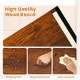 thumbnail image 6 of 5 Tier Wooden Bookshelf Storage Shelves Organizer Retro Bookshelf Plant Display Shelf for Living Room Home Office Balcony - Rust Brown, 6 of 11
