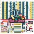 thumbnail image 1 of Inkdotpot Fun With Basics Collection Double,Sided Scrapbook Paper Kit Cardstock 12"x12" Card Making Paper Pack Of With Sticker Sheet - 16 Pages - Yellow & Teal Green, 1 of 4