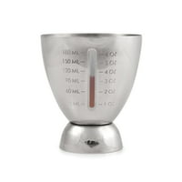 Double Jigger, Vintage Chrome Measured Stainless Steel Jigger Cocktail by TRUE