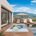 thumbnail image 2 of Blue Coastal Starfish Outdoor Rug 5x8 Ft, Non Slip Washable Area Rug, Vintage Grey Nautical Coral Summer Patio Rugs Carpet Runner, Large Floor Mat for Indoor/Outdoor Deck Porch Camping, 2 of 8