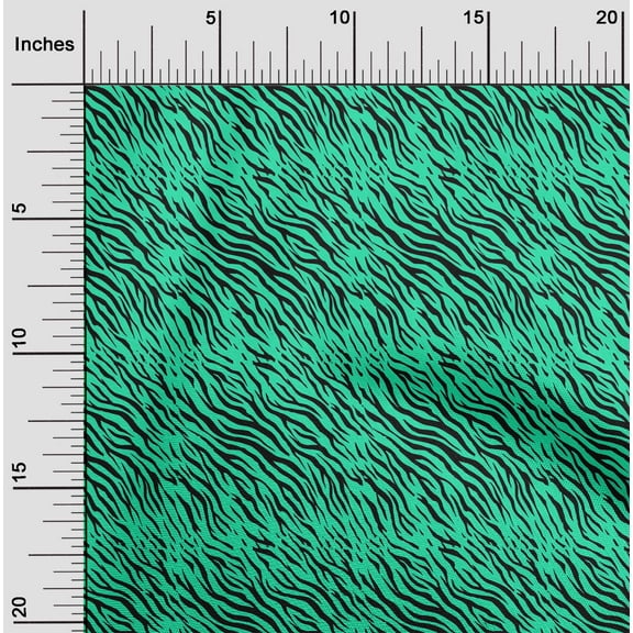 oneOone Polyester Spandex Sea Green Fabric Animal Skin Craft Projects Decor Fabric Printed By The Yard 56 Inch Wide-6CC