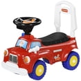 thumbnail image 7 of Qaba Toddler Ride On Toy,Baby Ride On Fire Truck with Music,Horn,Under Seat Storage,Foot To Floor Car for Kids 18-36 Months,Red,Red Plastic Toys Kids Bikes Riding Toys, 7 of 7