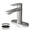 Brushed nickel, variant on BELZ Bathroom Faucet Modern Single Handle One Hole Bath Vanity Sink Faucets with Pop Up Drain and Deck Plate for 1 or 3 Holes, Black