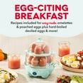 thumbnail image 3 of Dash Deluxe Rapid Egg Cooker for Hard Boiled, Poached, Scrambled Eggs, Omelets, Steamed Vegetables, Dumplings & More, 12 Egg Capacity, with Auto Shut off, Aqua, 3 of 6