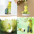 thumbnail image 3 of 1.2m Estatua en miniatura de Yoga para jardín de ranas, adornos de estatuilla de animales sentados en el inodoro para decoración de jardines de hadas de patio de césped al aire li, 3 of 5