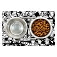 thumbnail image 1 of Urban Graffiti Pet Mat for Food and Water, Anthropomorphised Graffiti Spray Can Sport Characters and Skull, Non-Slip Rubber Mat for Dogs and Cats, 18" X 12", by Ambesonne, 1 of 2