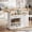 White, variant on Homiflex 55" Kitchen Island with Storage, Lrage Rolling Island Cart with Drop Leaf, Walnut