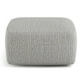 thumbnail image 2 of Simpli Home Simpli Home Nate 20 inch Wide Boho Square Pouf in Patterned Grey Mélange Cotton, 2 of 6