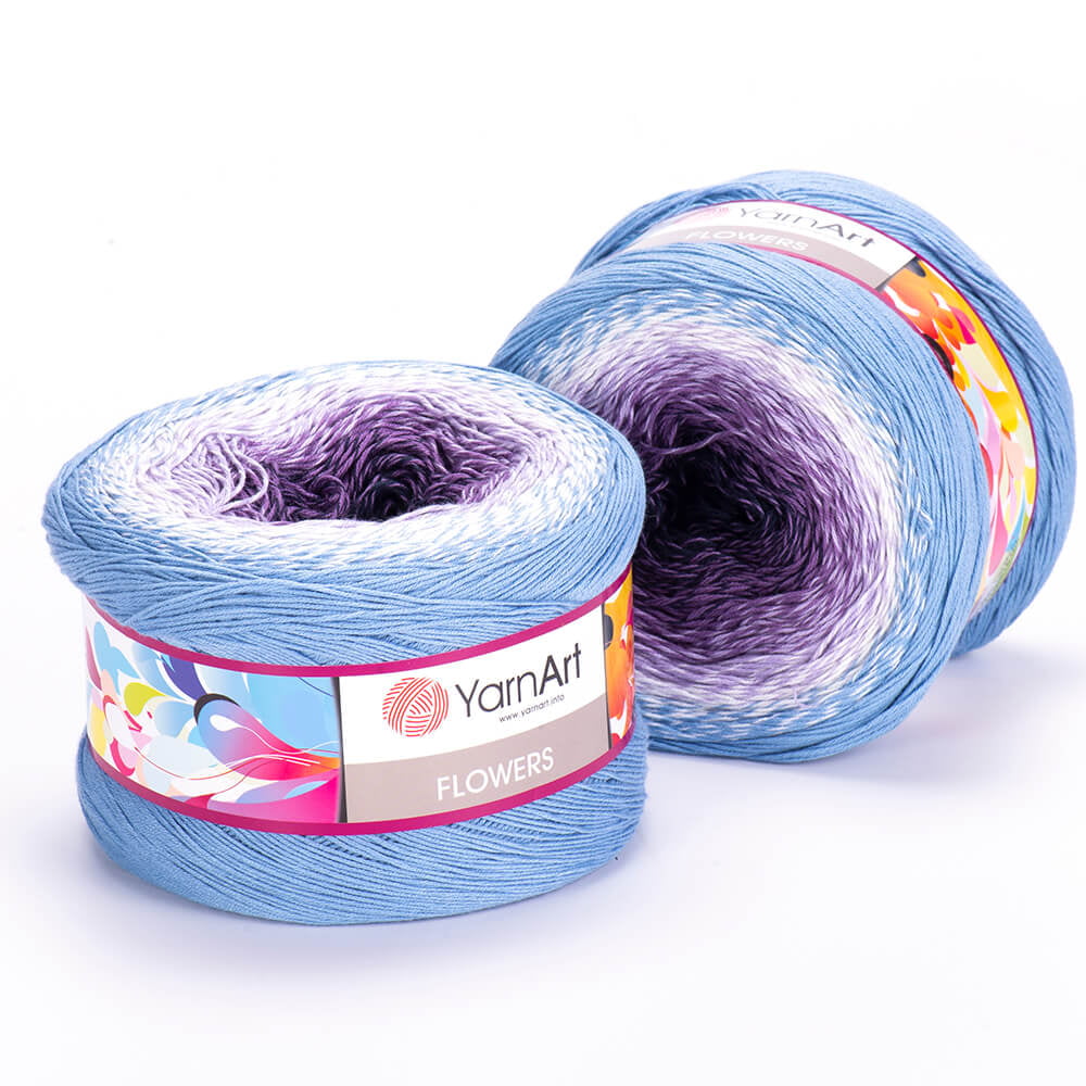 🌈 YarnArt Flowers Yarn - Multicolor Rainbow Crochet Yarn…