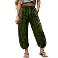 thumbnail image 2 of Fjofpr girls pants boys clothes Pants Casual Smocked High Waist Pant Loose Wide Leg Long Trousers 4-14 Years, 2 of 5