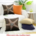 thumbnail image 4 of Creowell Starfish Throw Pillow Cover for Home Sofa Couch Linen 18x18in, 4 of 5