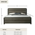 thumbnail image 6 of Roundhill Loana Antique Grey Finish Wood Panel Bed, King Size, 6 of 6