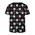 thumbnail image 5 of Liamobondopolis - Camiseta con estampado de pata para mujer, camisetas de manga corta con estampado de pata para mamá de perro, 5 of 5