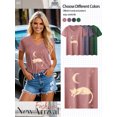 thumbnail image 3 of ZXSXSY Cute Cat Shirts for Women Graphic Tee V Neck Short Sleeve T-Shirts, 3 of 7