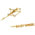 thumbnail image 5 of Sagittarius Zodiac Hair Pins, Rhinestone Barrettes (Gold, 2 Pack), 5 of 5