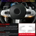 thumbnail image 7 of Eye Catching Silver Steering Wheel Switch Button Cover Trim Stickers for BMW 5 G30 G38 X3 G01 18 22 Instant Style Upgrade, 7 of 7
