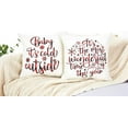 thumbnail image 5 of Christmas 20x20 Throw Pillow Covers, Decorative Outdoor Farmhouse Merry Christmas Xmas Lumbar Pillow Shams Cases Slipcovers Cover Set of 4 Couch Sofa, 5 of 6