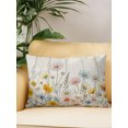thumbnail image 2 of Outdoor Pillows Waterproof, Wildflowers Bedding Throw Pillows with Insert for Couch Sofa Bed, Farmhouse Country Vintage Floral Wood Grain 12x20 Inch Pillowcases Decorative Patio Pillow Set of 1, 2 of 8