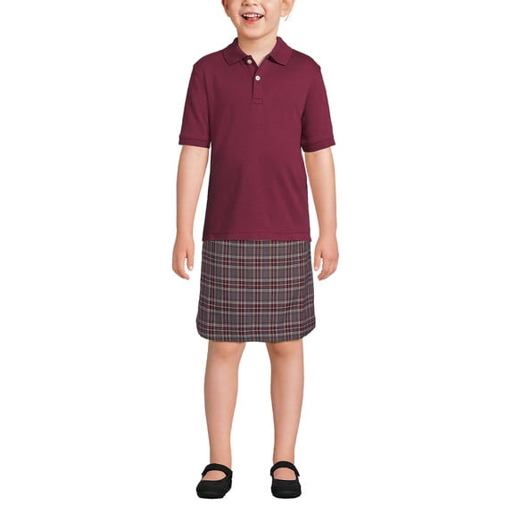 Lands' End Kids School Uniform Polo – 100% Cotton Comfort That Lasts All Year, Easy-Care, Short Sleeve