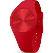 ICE Watches Colour Collection Spicy Red Stainless Steel Case with Silicone Strap and Shimmering Dial Unisex Watch. 017912