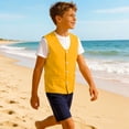 thumbnail image 5 of UVEASISHA Unisex Kids Volunteer Vest Lightweight Button Up Waistcoat Boys Girls V Neck Sleeveless Basic Vest Solid Color Casual Vest for School Activities Yellow 11-12 Years, 5 of 10